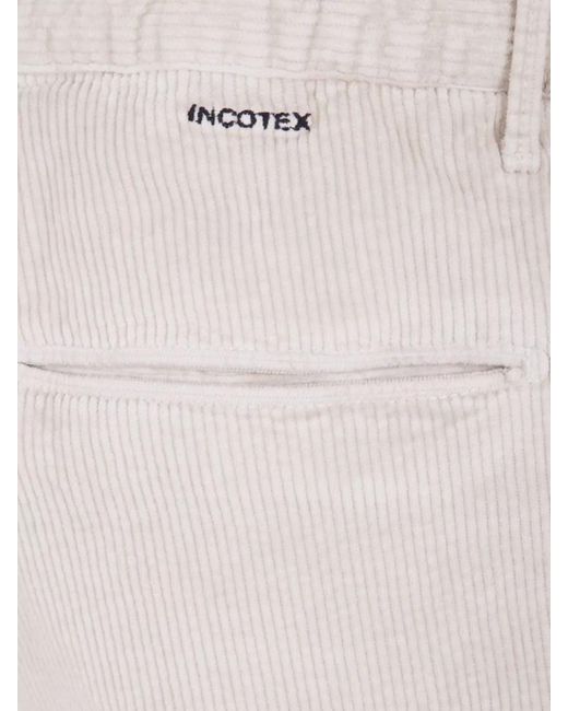 Incotex Pink Slim-Fit Cotton Trousers for men