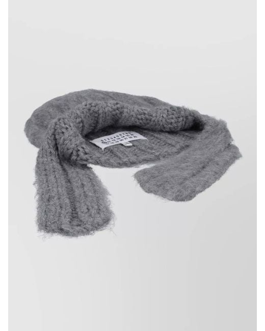 Maison Margiela Gray Textured Casual Scarf Refined Design for men