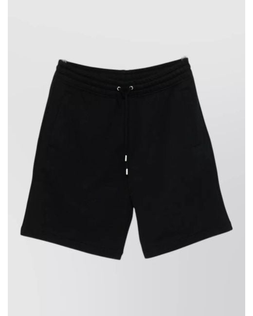 Maison Kitsuné Black Tailored Shorts Featuring Practical Side Pockets for men