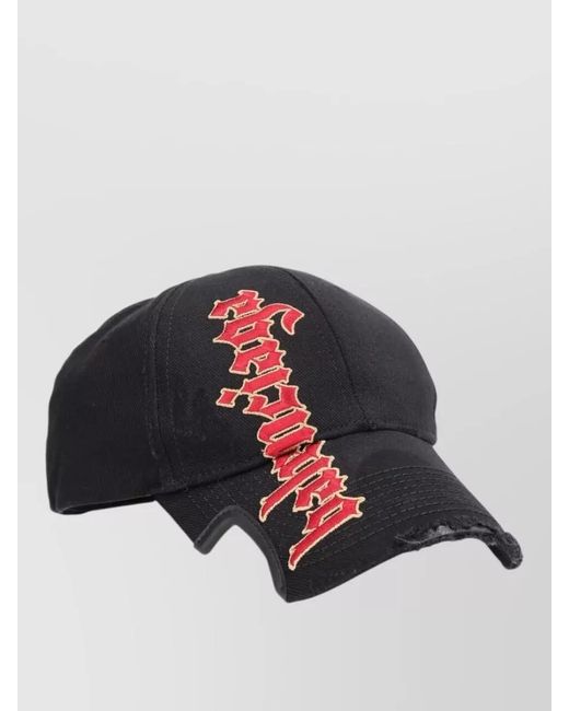 Balenciaga Blue Cotton Baseball Cap for men