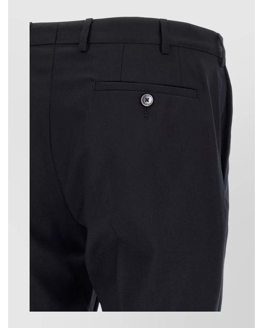 Pal Zileri Blue Wool Satin Tailored Suit Trousers for men