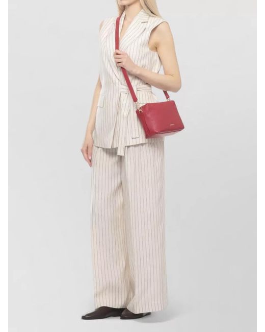 Coccinelle Red Leather Crossbody Shoulder Bag Hardware