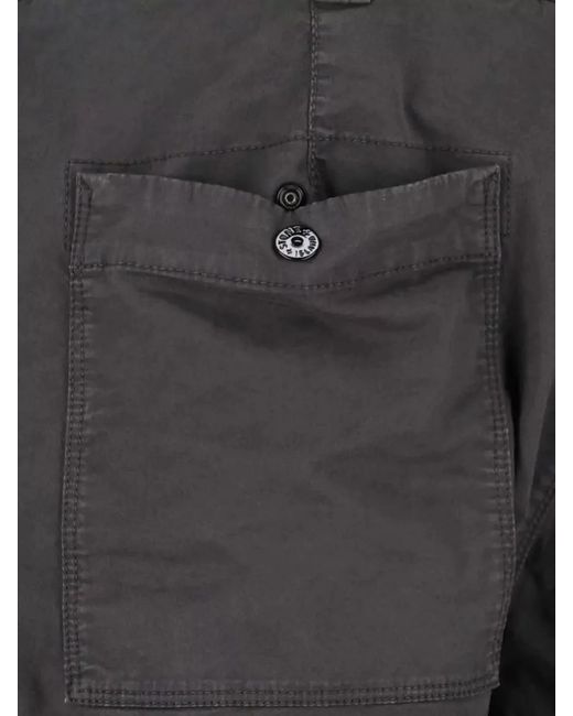 Stone Island Blue Regular Pants Side Pocket Back for men