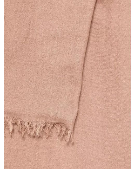 Faliero Sarti Pink Sequin-Embellished Wool Scarf