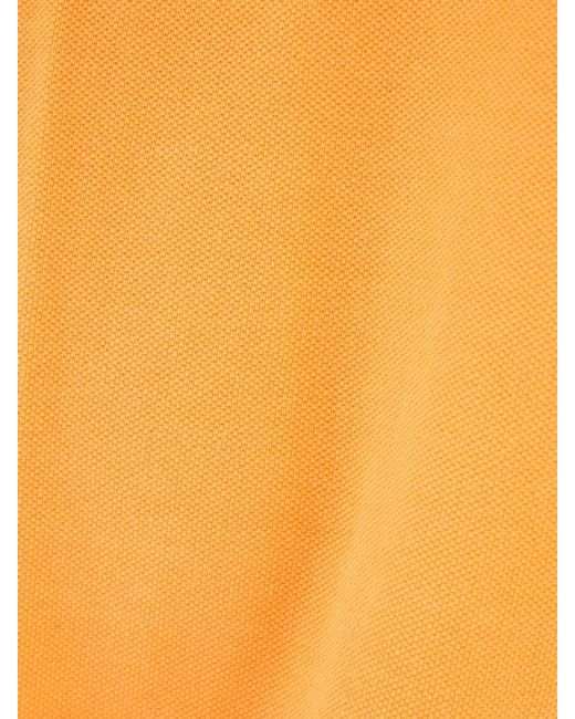 Polo Ralph Lauren Orange Piquet Polo Shirt Collar Short Sleeves for men