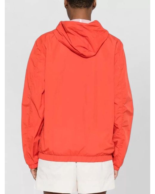 Peuterey Red Nigle Hooded Jacket Elastic Cuffs Pockets