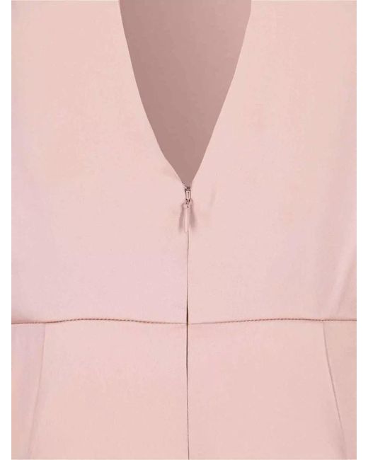 Sa Su Phi Pink Knee Length Dress Open Back Pockets