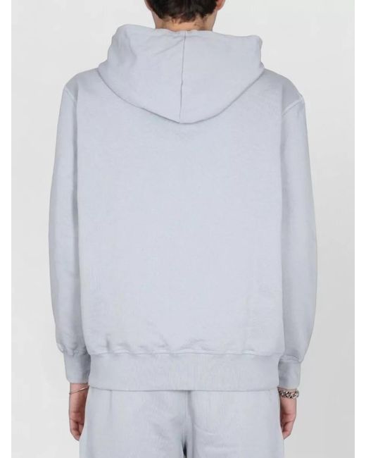 McQueen Gray Cotton Hoodie for men