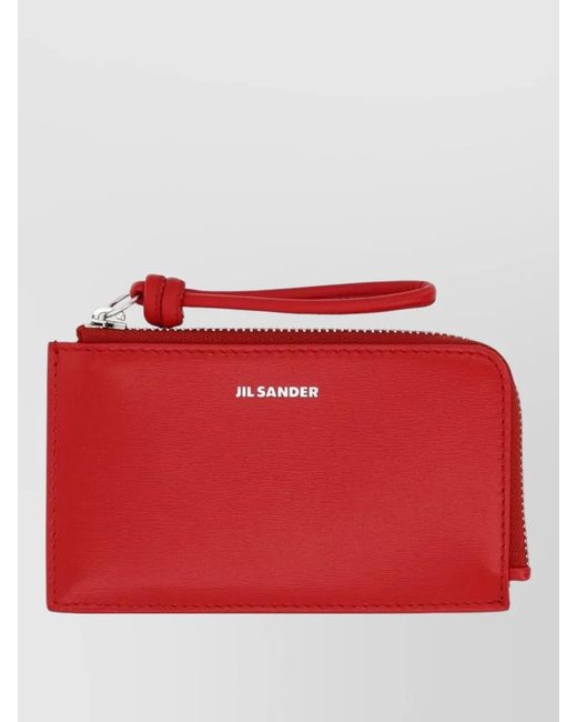 Jil Sander Red Leather Coin Purse