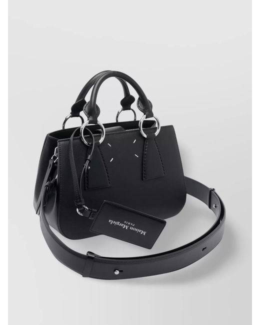 Maison Margiela Black Na Calf Leather Shoulder Bag