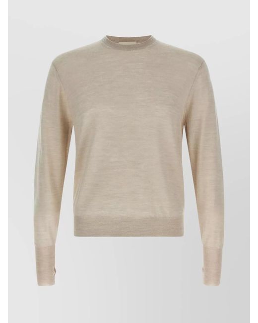 Ma'ry'ya White Wool And Silk Jumper for men