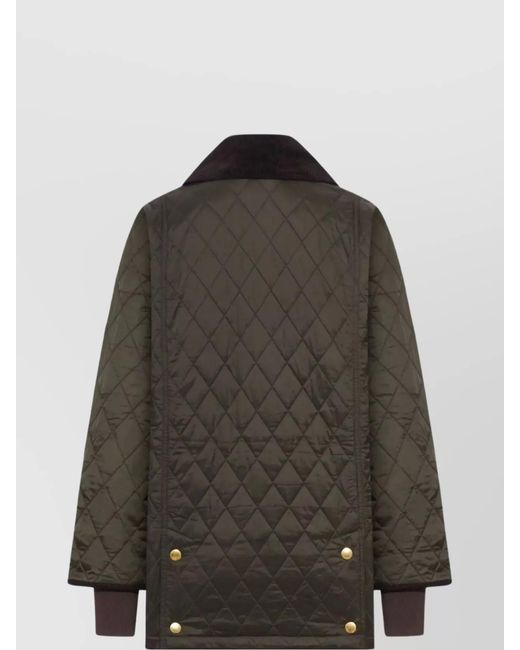 Barbour Gray Quilted Fitted Jacket