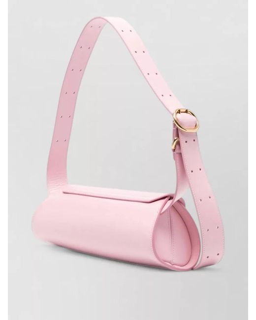 Jil Sander Pink Cannolo Small Leather Belt Bag