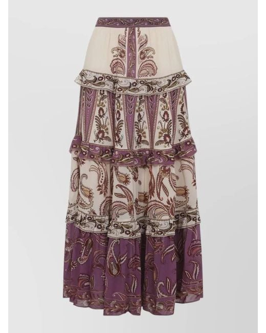 Farm Rio Multicolor Delicate Ainika Paisley High Waist Maxi Skirt