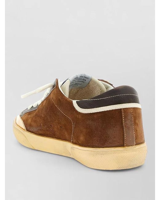Golden Goose Deluxe Brand Brown Star Detail Suede Sneakers Rubber Sole for men