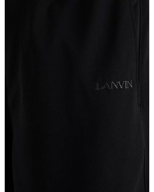 Lanvin Black Jersey Tailored Shorts for men