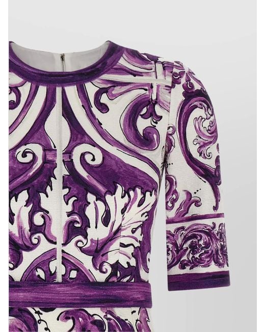 Dolce & Gabbana Multicolor Short Printed Dress