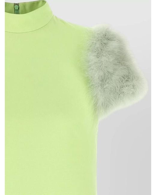 Valentino Garavani Green Feather Mini Dress