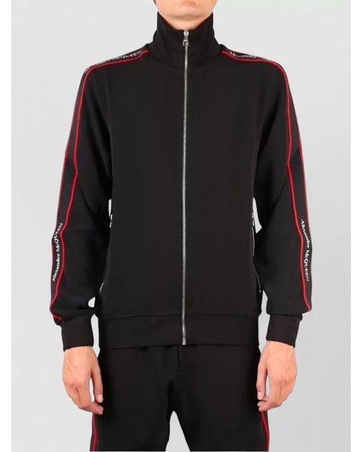 McQueen Black Viscose Sport Jacket for men