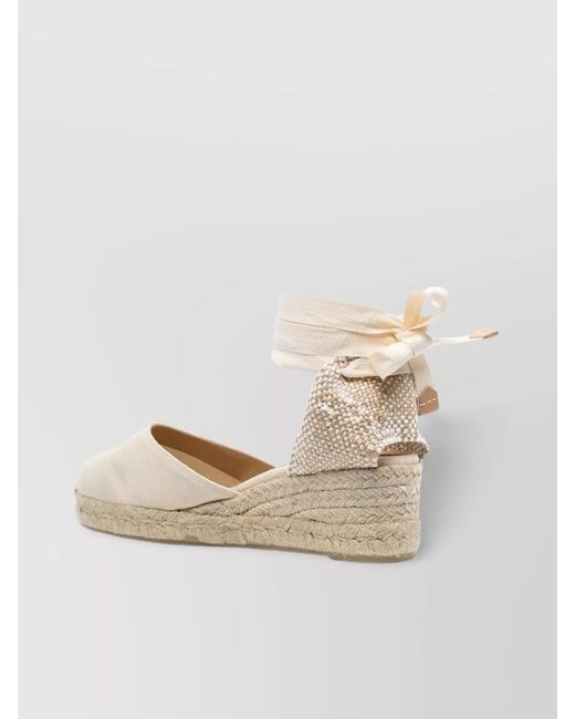 Castaner Natural Canvas Wedge Espadrilles