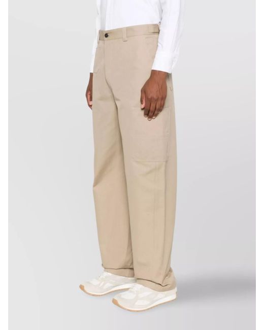 Givenchy Natural Wide Leg Cargo Trousers With Multiple Pockets for men