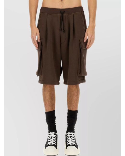 DSquared² Brown Balloon Knee Length Relaxed Fit Shorts for men