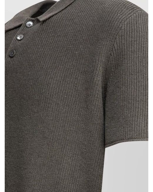 Alex Mill Gray Linen Blend Polo Shirt for men
