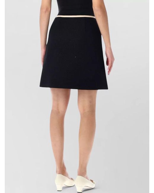 Valentino Garavani Black Tweed Mini Skirt
