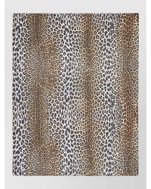 Faliero Sarti Brown Maculata Animal Print Lightweight Silk Stole