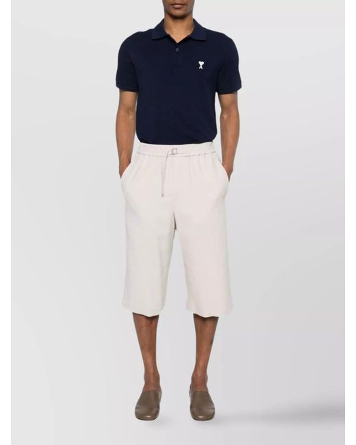 AMI Pink Cotton Tailored Bermuda Shorts for men
