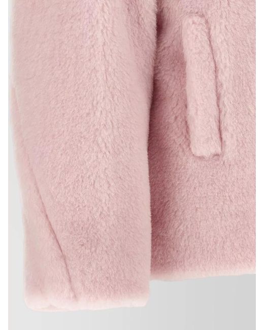 Max Mara Pink Silk Single-Breasted Short Coat
