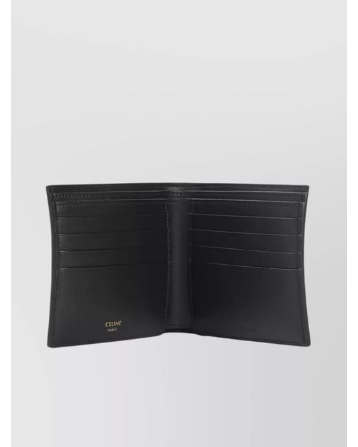 Céline Gray Slim Bi-Fold Wallet With Compact Design