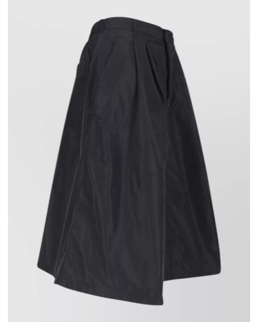 Aspesi Blue Midi Skirt Knee Length Pleated Pockets