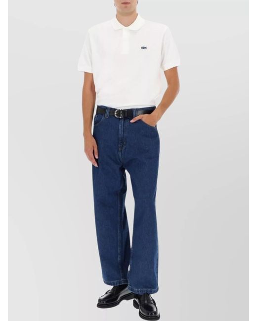 Lacoste White Cotton Logo Polo Shirt for men