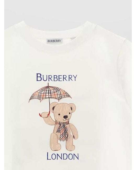 Burberry White London Teddy Bear Heritage City T Shirt