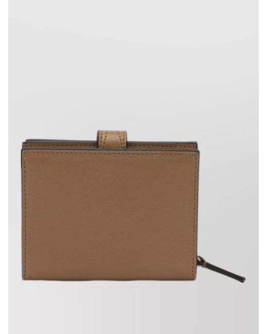 Chloé Brown Paddington Wallet Buckle Detail Goldtone Hardware