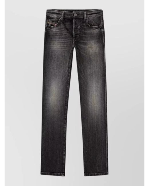 DIESEL Gray Trousers Modern Cut Faded Five Pocket for men