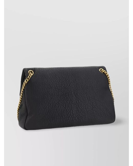 Saint Laurent Black Calypso Large Leather Shoulder Bag