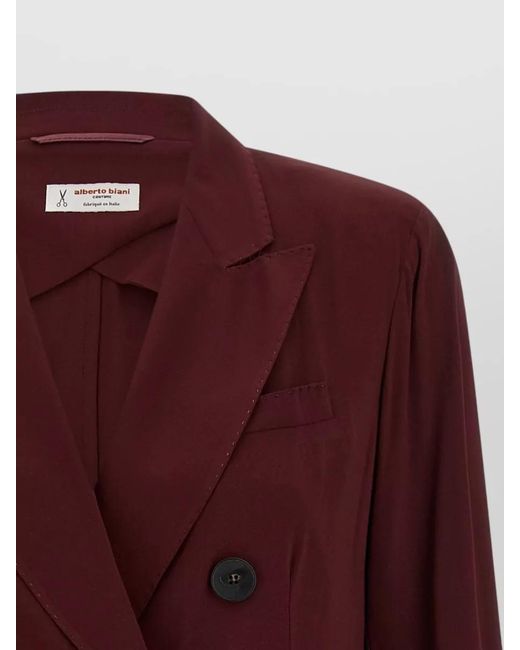 Alberto Biani Purple Tailored Blazer Double Breasted Long Sleeves