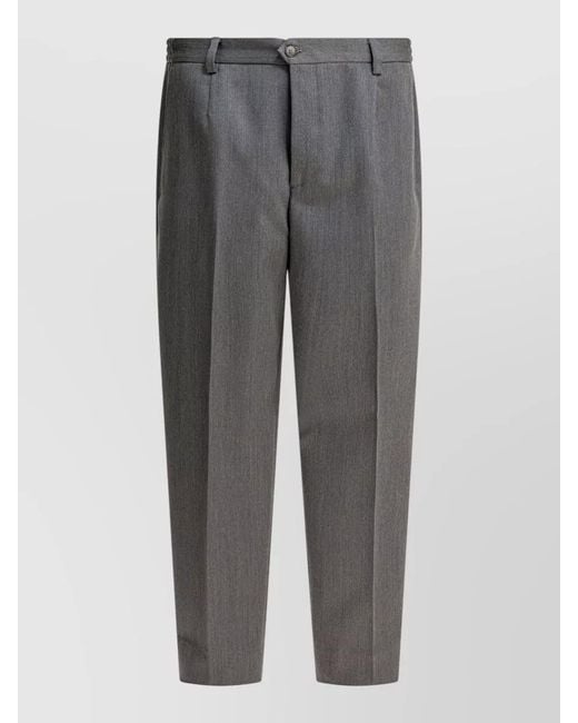 Briglia 1949 Gray Trousers Straight Leg Belt Loops Back Pockets for men