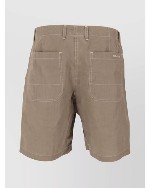 Paul Smith Natural Cotton Cargo Shorts for men
