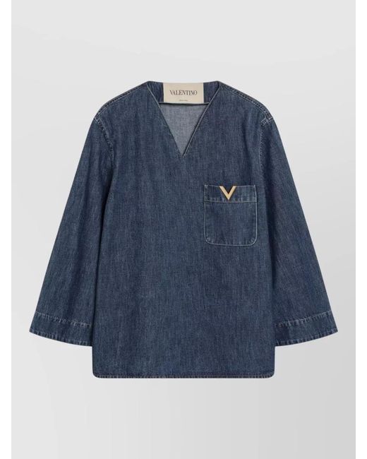 Valentino Garavani Blue Denim Shirt