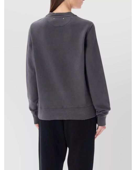 Golden Goose Deluxe Brand Gray Crystal-Embellished Cotton Crew-Neck Sweatshirt