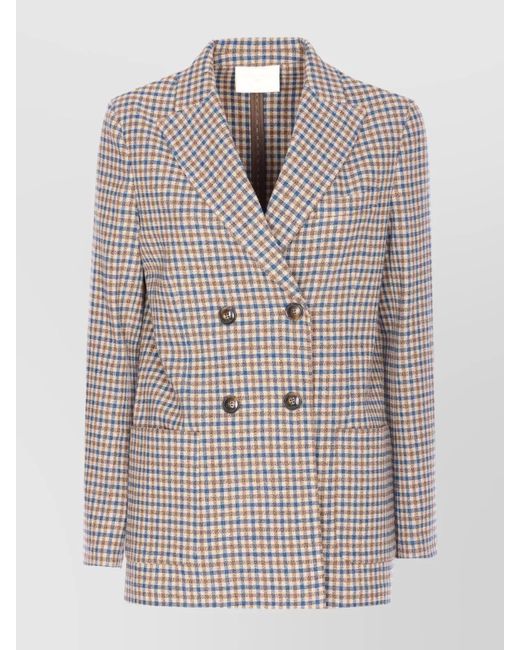 Circolo 1901 Gray V-Neck Jacket With Long Sleeves And Pockets