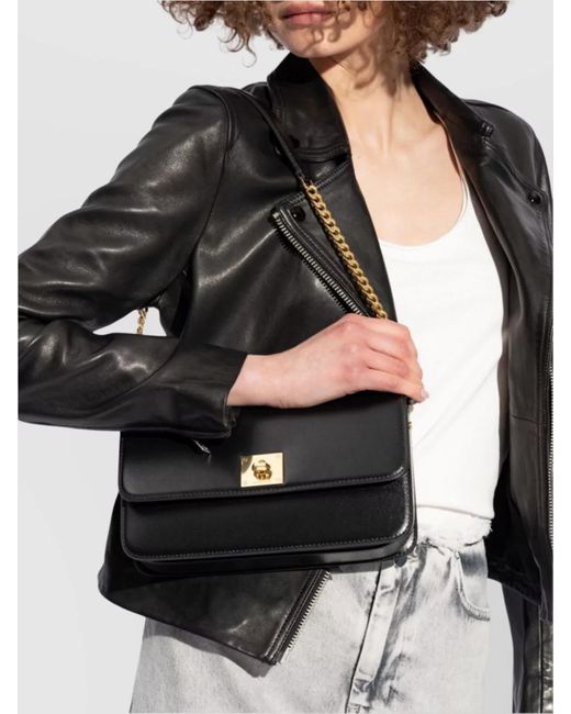 Golden Goose Deluxe Brand Black Leather Shoulder Bag