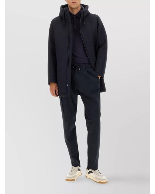 Herno Blue Long Hooded Parka for men
