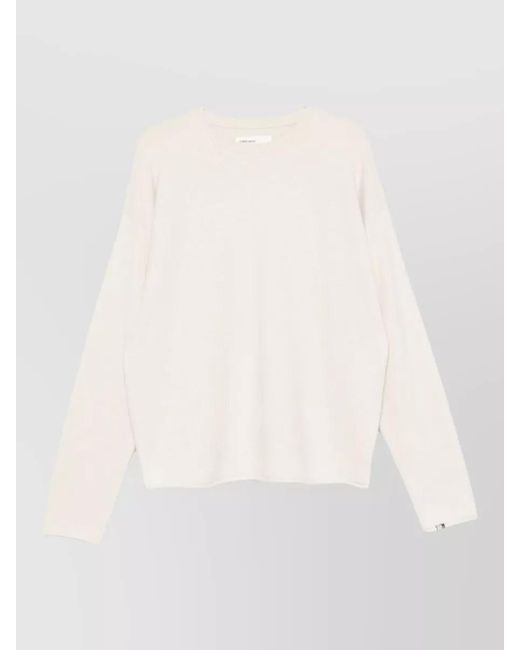 Extreme Cashmere White Cashmere Crew Neck Sweater Regular Fit