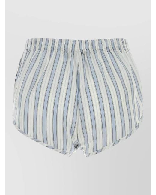 Gucci Blue Silk Short Shorts