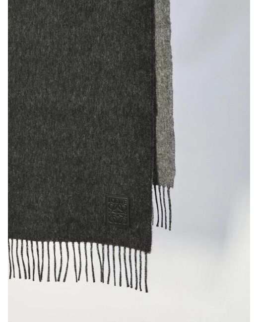 Loewe Gray Wool And Cashmere Scarf for men