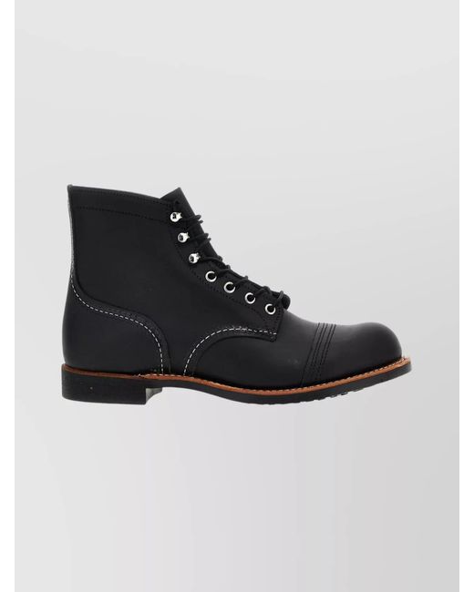 Red Wing Black Leather Iron Ranger Ankle Boots for men
